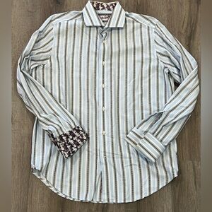 Robert Graham Size 41 / 16 Special Edition Pattern Cuff Retro Vintage Shirt